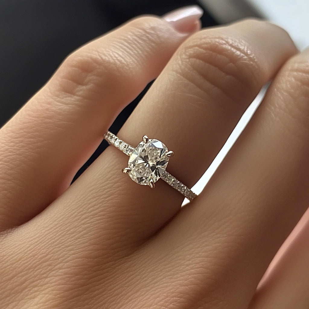 The Oval-shaped diamond ring