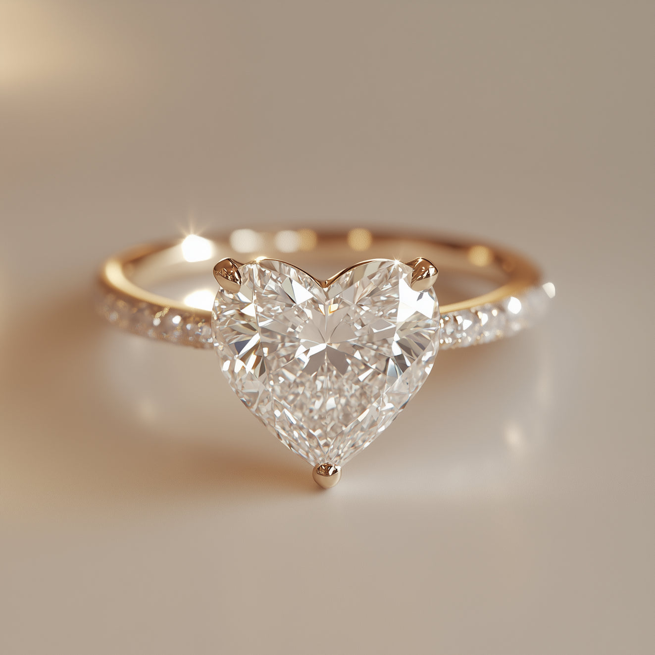 The heart- shaped diamond ring