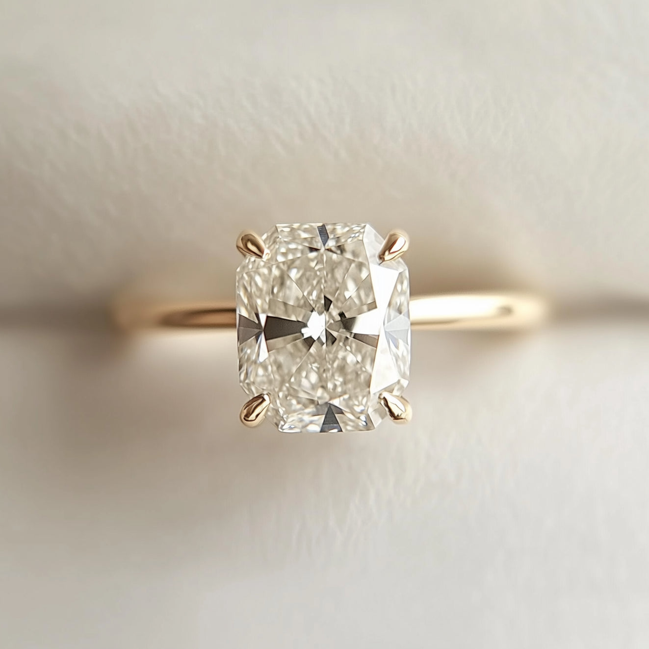 The Cushion Modified Brilliant diamond ring Simple