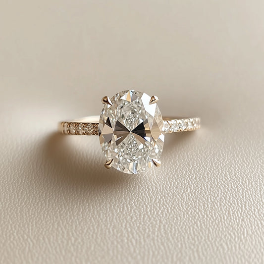 The Oval-shaped diamond ring
