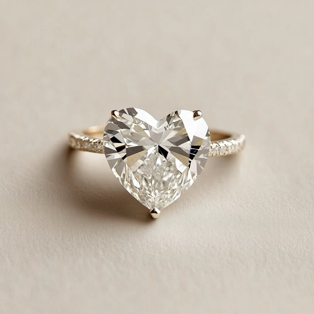 The heart- shaped diamond ring