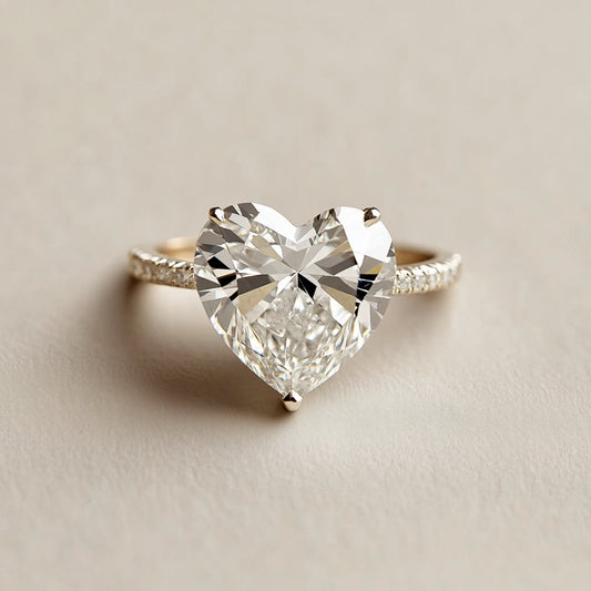 The heart- shaped diamond ring