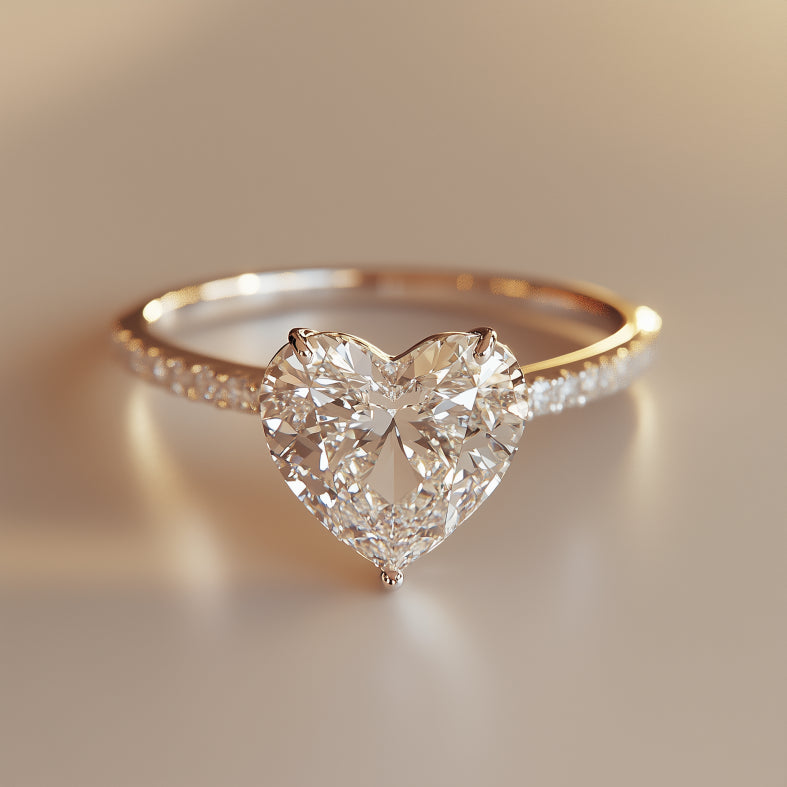 The heart- shaped diamond ring