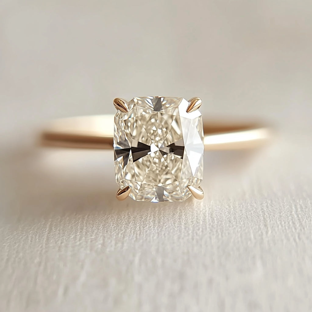 The Cushion Modified Brilliant diamond ring Simple