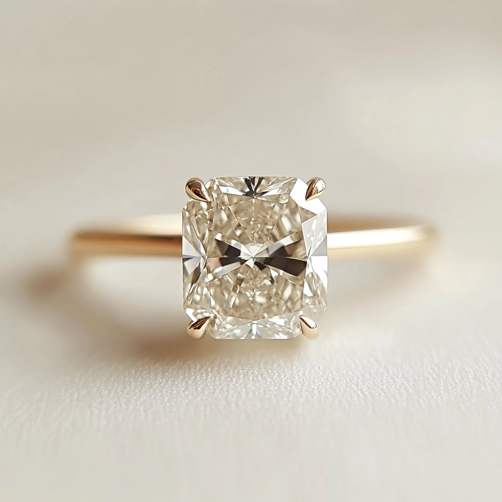 The Cushion Modified Brilliant diamond ring Simple