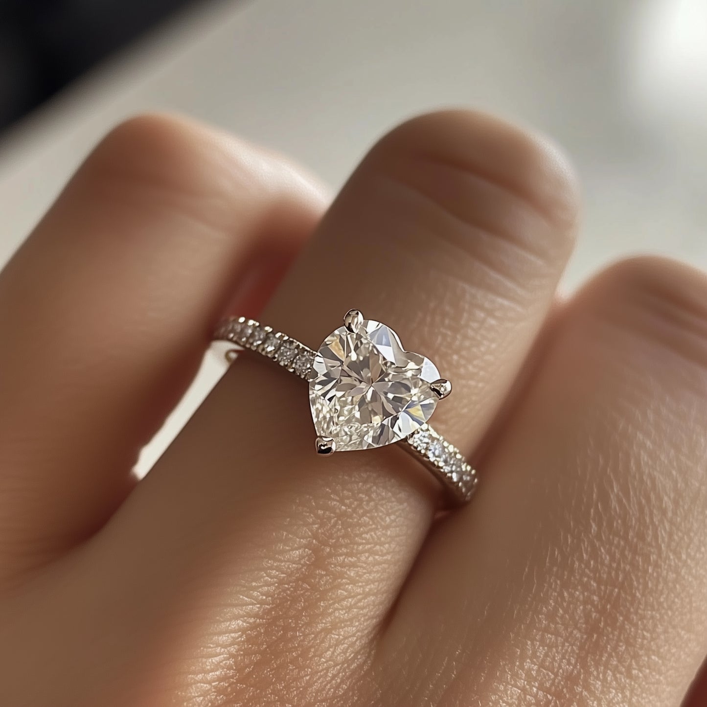 The heart- shaped diamond ring